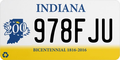 IN license plate 978FJU