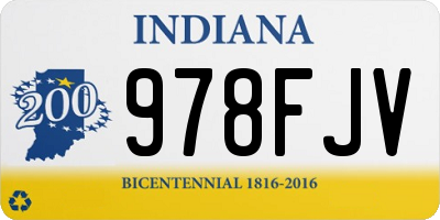 IN license plate 978FJV