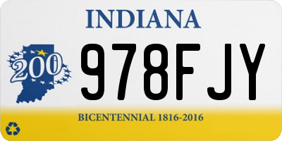 IN license plate 978FJY