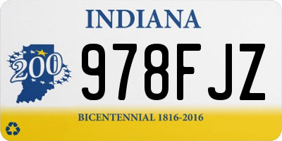 IN license plate 978FJZ
