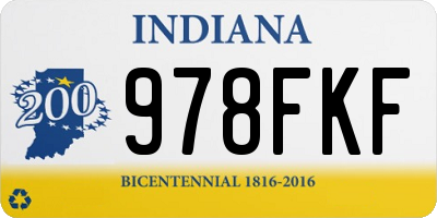 IN license plate 978FKF