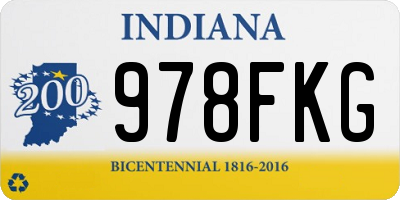 IN license plate 978FKG