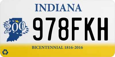 IN license plate 978FKH
