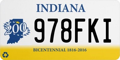 IN license plate 978FKI