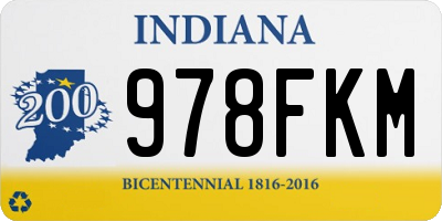 IN license plate 978FKM