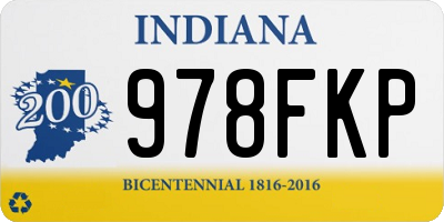 IN license plate 978FKP