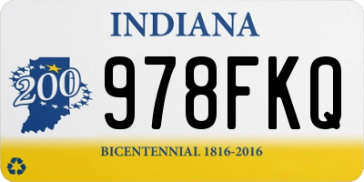 IN license plate 978FKQ