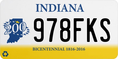 IN license plate 978FKS