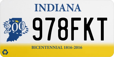IN license plate 978FKT