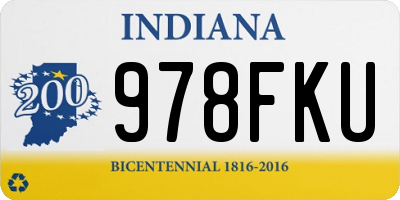 IN license plate 978FKU