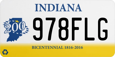 IN license plate 978FLG