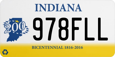 IN license plate 978FLL