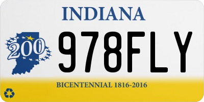 IN license plate 978FLY