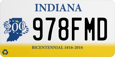 IN license plate 978FMD