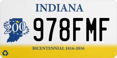 IN license plate 978FMF