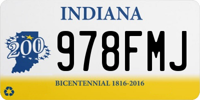 IN license plate 978FMJ