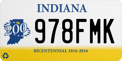 IN license plate 978FMK