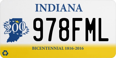 IN license plate 978FML