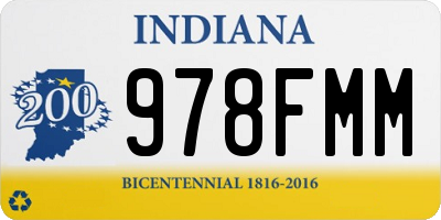 IN license plate 978FMM