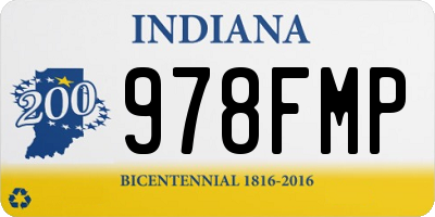 IN license plate 978FMP