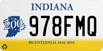 IN license plate 978FMQ