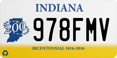 IN license plate 978FMV