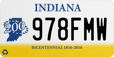 IN license plate 978FMW