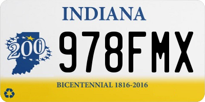 IN license plate 978FMX