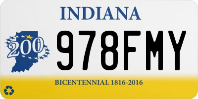 IN license plate 978FMY