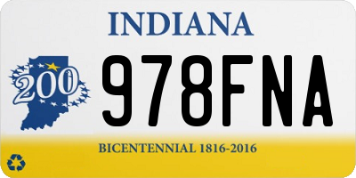 IN license plate 978FNA