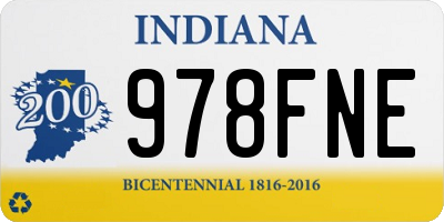 IN license plate 978FNE