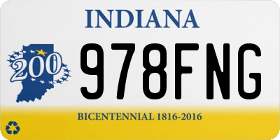 IN license plate 978FNG