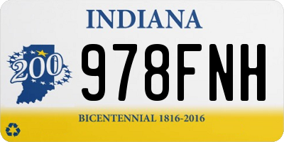 IN license plate 978FNH