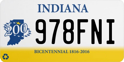 IN license plate 978FNI
