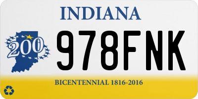 IN license plate 978FNK