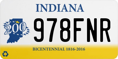 IN license plate 978FNR