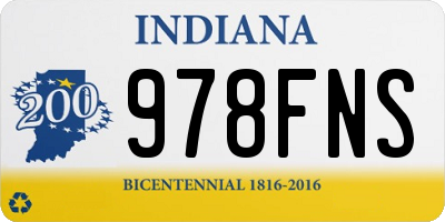 IN license plate 978FNS