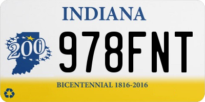 IN license plate 978FNT