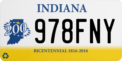 IN license plate 978FNY