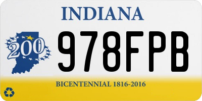 IN license plate 978FPB