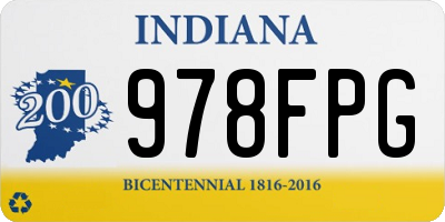 IN license plate 978FPG