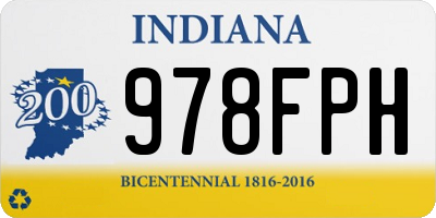IN license plate 978FPH
