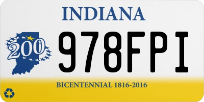 IN license plate 978FPI