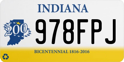 IN license plate 978FPJ