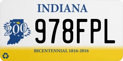 IN license plate 978FPL