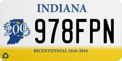 IN license plate 978FPN