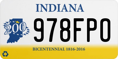 IN license plate 978FPO