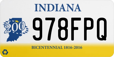 IN license plate 978FPQ