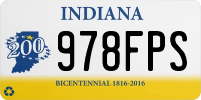 IN license plate 978FPS