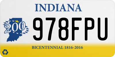 IN license plate 978FPU